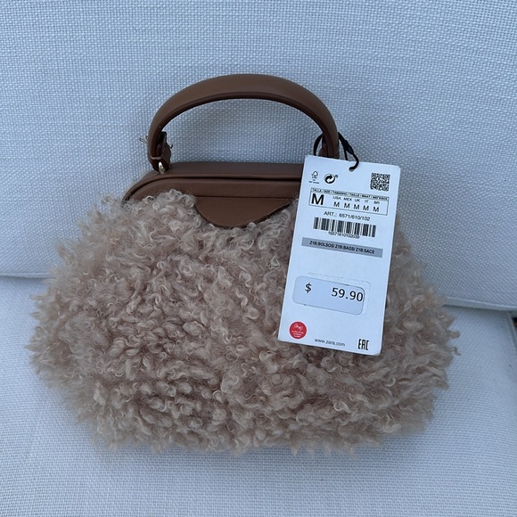 Zara Cream small fluffy bag - Picture 4 of 7